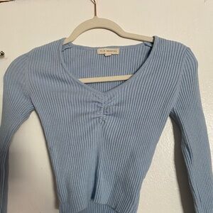 Blue long sleeve top